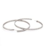 Silver Meander Hoop Earrings