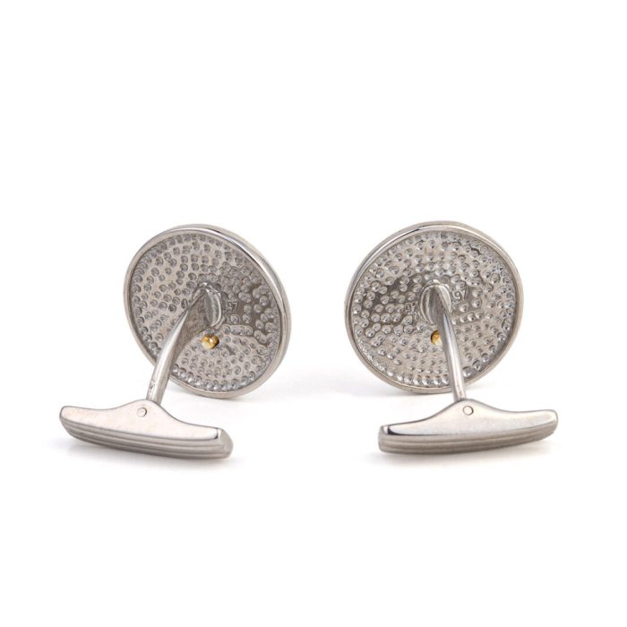 Goddess Athena Chalinitis Cufflinks - Sterling Silver and Gold Plated - Image 2
