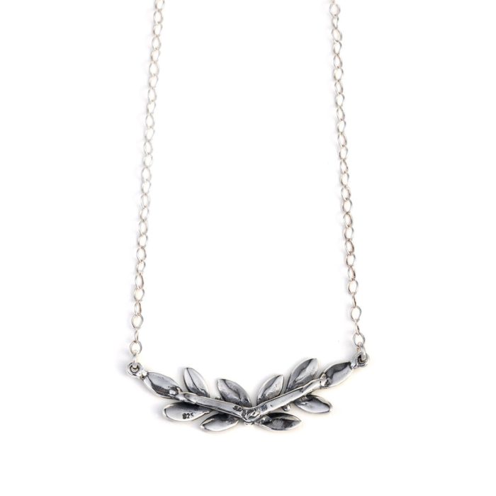 Olive Leaf Necklace - Sterling Silver - Image 2