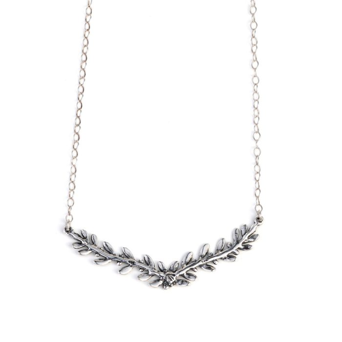 Olive Leaf Necklace - 925 Sterling Silver - Image 2