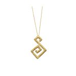Greek Key Meander Lace Pendant