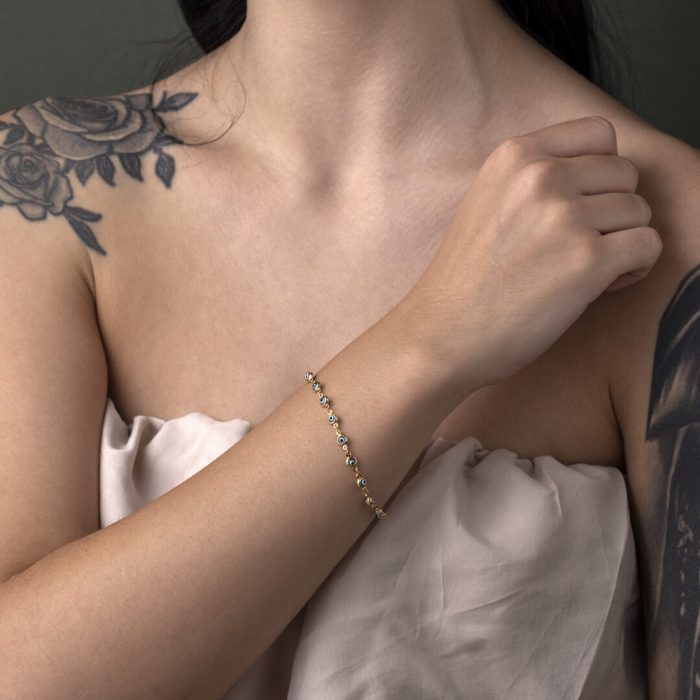 Eye Chain Bracelet - 14K Gold - Image 2