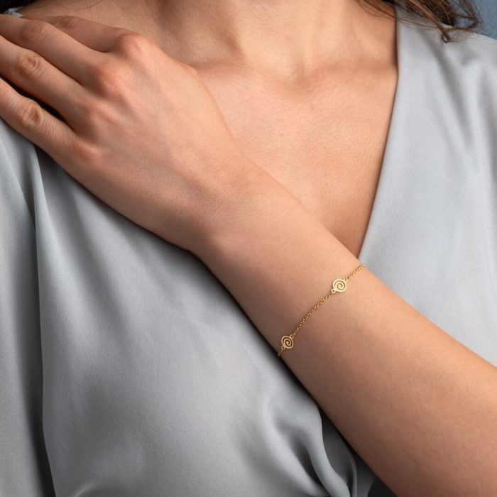Spiral Gold Bracelet - 14k - Image 2