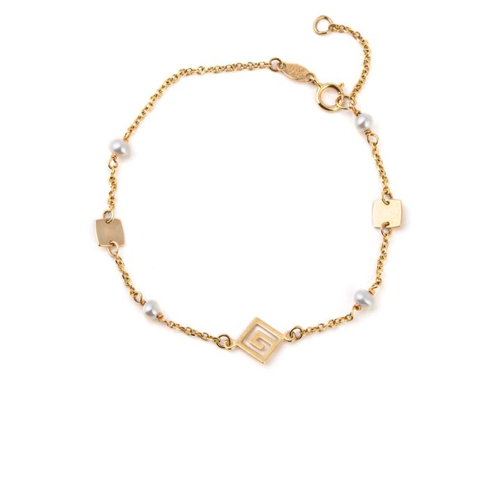 Meander Gold Chain Bracelet - Image 1
