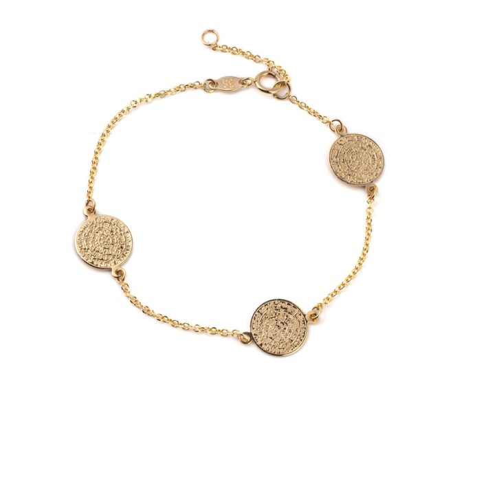 Phaistos Disc Bracelet - Gold 14K - Image 1