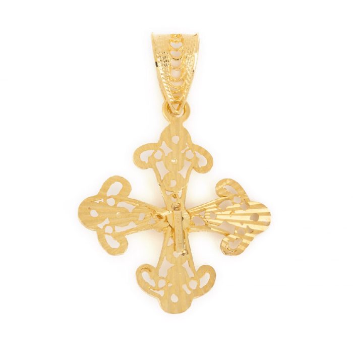 14K Gold Byzantine Filigree Cross - Image 3