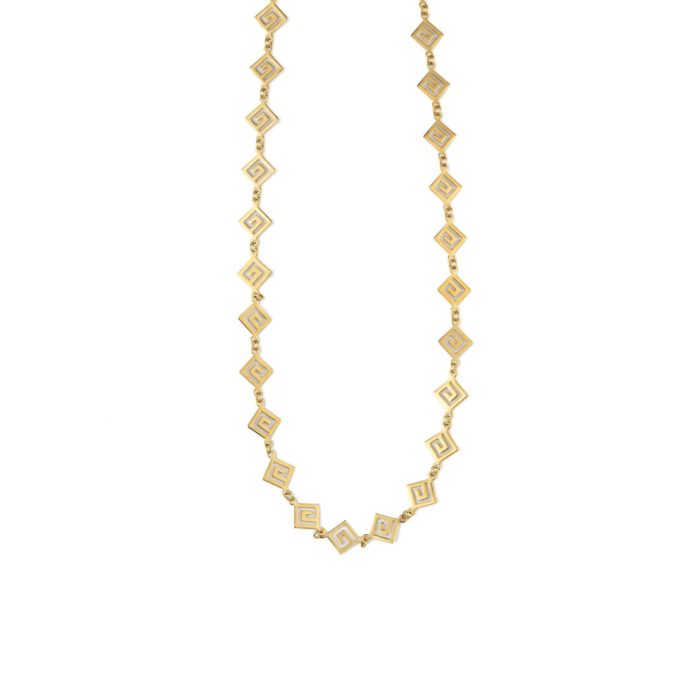 Greek Key Necklace - 14K Gold - Image 1