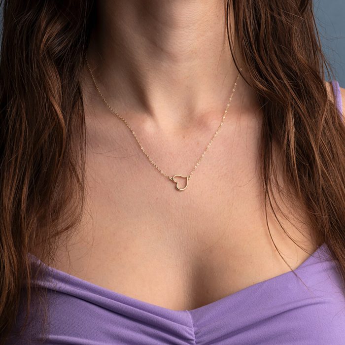 Heart Necklace - 14k Gold - Image 2