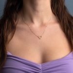 Heart Necklace with Zircon - 14k Gold - Image 2