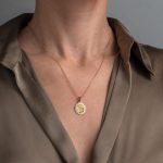 Virgin Mary and Jesus Pendant - 14K Gold - Image 2