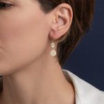 Spiral Phaistos Disc Dangle Earrings – 14K Solid Yellow Gold - Image 2