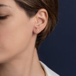 Greek Key Stud Earrings – 14K Yellow Gold - Image 2