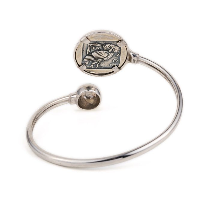 Goddess Athena Coin Hinge Bracelet – Sterling Silver 925 - Image 4