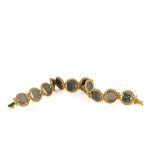 Ancient Greek Coins Link Bracelet – 925 Sterling Silver and Gold Plated - Image 3