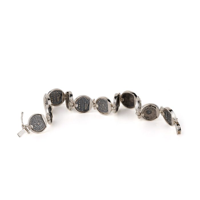 Ancient Greek Coin Link Bracelet – 925 Sterling Silver - Image 3