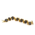 Ancient Greek Coins Link Bracelet – 925 Sterling Silver and Gold Plated - Image 5
