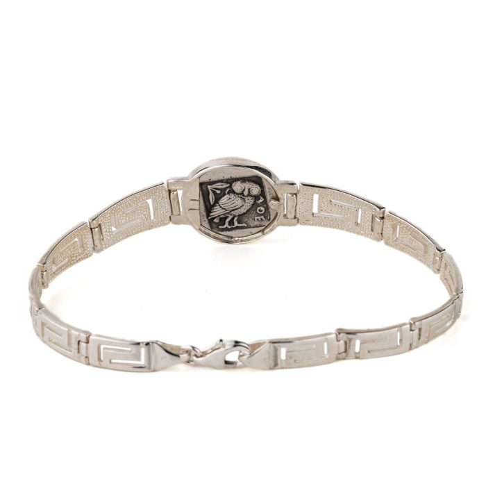 Goddess Athena Coin Bracelet – 925 Sterling Silver - Image 3