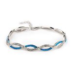 Meandros Link Bracelet – 925 Sterling Silver and Opal