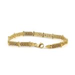 Byzantine Bracelet with Zircon - Sterling Silver & Gold Plated