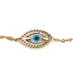 Evil Eye Chain Bracelet - 925 Sterling Silver and Gold Plated - Image 3