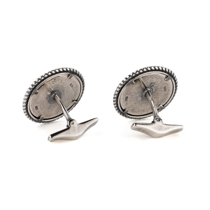 Phaistos Disc Cufflinks – 925 Sterling Silver - Image 2