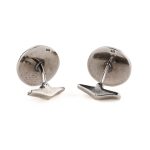 Owl Coin Cufflinks – 925 Sterling Silver - Image 2