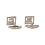 Greek Key Cufflinks – 925 Sterling Silver - Image 2