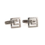 Greek Key Cufflinks – 925 Sterling Silver - Image 3