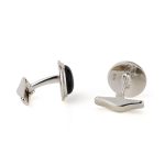 Black Stone Cufflinks – 925 Sterling Silver - Image 3