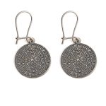 Phaistos Disc Dangle Earrings - 925 Sterling Silver