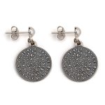 Phaistos Disc Dangle Earrings - 925 Sterling Silver - Image 3