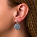 Phaistos Disc Dangle Earrings - 925 Sterling Silver - Image 2