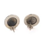 Phaistos Disc Stud Earrings with Meander - 925 Sterling Silver - Image 3