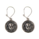 God Apollo Coin Earrings - 925 Sterling Silver - Image 2