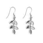 Leaf Opal Earrings - 925 Sterling Silver - Image 2