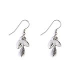 Leaf Opal Dangle Earrings - 925 Sterling Silver - Image 2