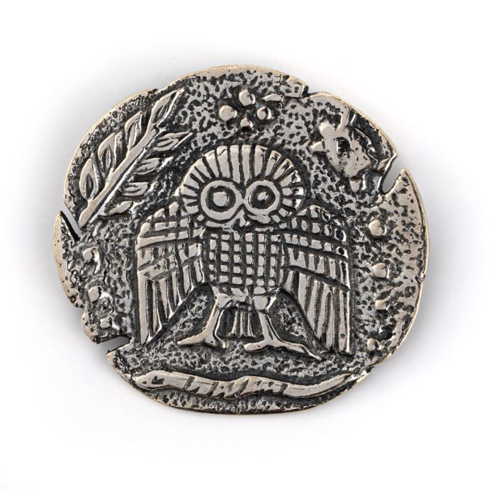 Owl Of Wisdom Brooch - 925 Sterling Silver - Image 1