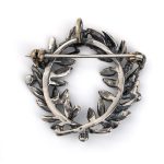 Olive Leaf Wreath Brooch - Sterling Silver - Image 2