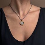 Vergina Sun Pendant - Sterling Silver and Gold Plated - Image 2