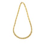 Byzantine Necklace with Zircon - Sterling Silver Gold Plated