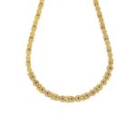 Byzantine Round Necklace with Zircon - Sterling Silver Gold Plated
