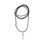 Κολιέ Κορδόνι με Μαύρο Σταυρό - Ασήμι 925 - Image 3