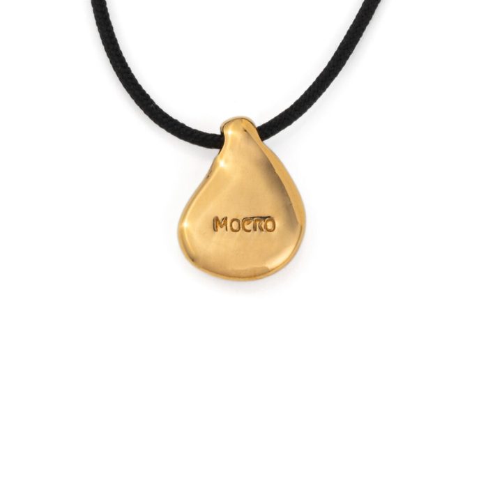 Black Cord Mati Necklace – Sterling Silver and Gold plated - Image 3