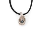 Black Cord Mati Necklace – Sterling Silver - Image 3