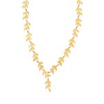 Opal Olive Tree Branch Leaf Necklace - Image 3