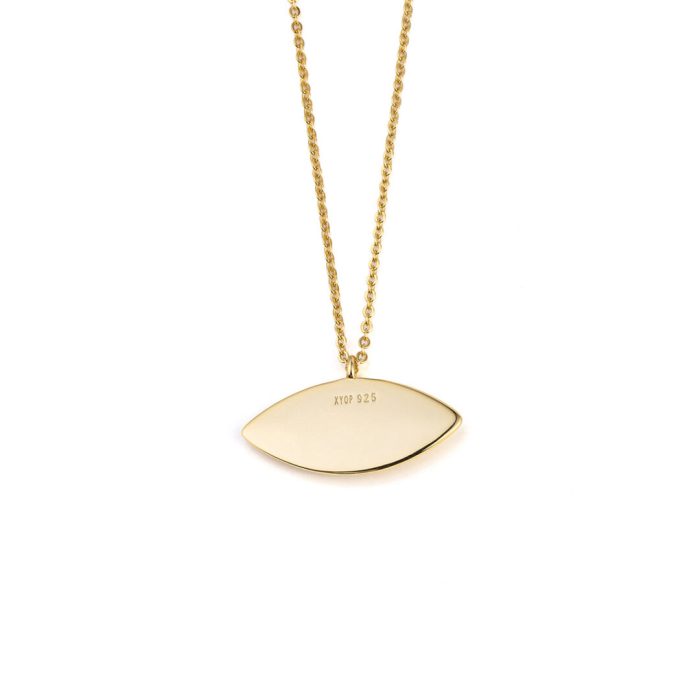 Eye Necklace - 925 Sterling Silver Gold Plated - Image 3