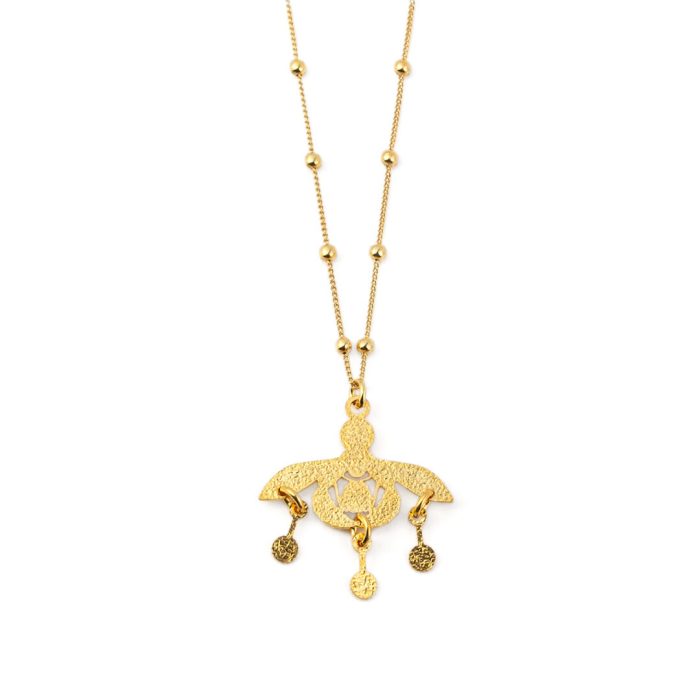 Minoan Bees Necklace – 925 Sterling Silver and Gold Plated - Image 3
