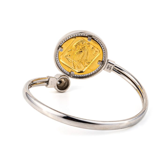 Athena Coin Bracelet – 925 Sterling Silver and Gold Plated - Image 2