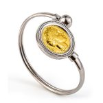 Athena Coin Bracelet – 925 Sterling Silver and Gold Plated - Image 3