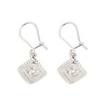 Greek Key Drop Earrings – 925 Sterling Silver - Image 3